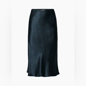 Aritizia satin midi slip skirt